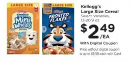 Kroger Kellogg's large size cereal offer