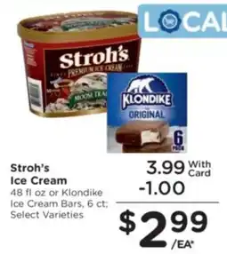 Kroger Stroh's Ice Cream offer