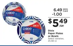 Kroger Dixie paper plates or bowls offer