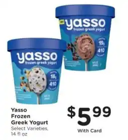 Kroger Yasso Frozen Greek Yogurt offer