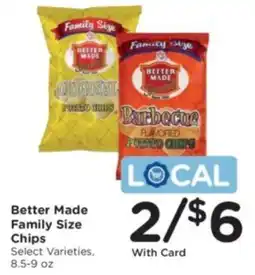 Kroger Better Made Family Size Chips offer