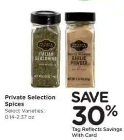 Kroger Private Selection Spices offer