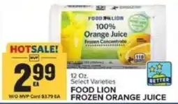 Food Lion Food Lion frozen orange juice offer