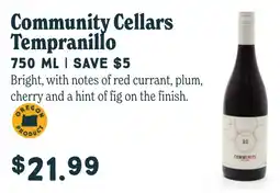 Market of Choice Community Cellars Tempranillo offer