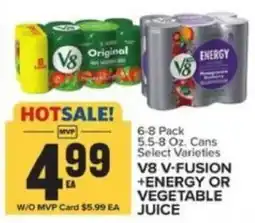 Food Lion V8 V-fusion vegetable juice offer