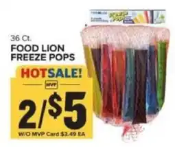 Food Lion Food Lion freeze pops offer