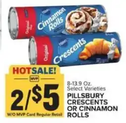 Food Lion Pillsbury crescents or cinnamon rolls offer