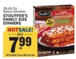Food Lion Stouffer's family size dinners offer