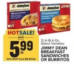 Food Lion Jimmy Dean Breakfast Sandwiches or Burritos offer