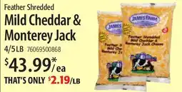 Restaurant Depot Feather Shredded Mild Cheddar & Monterey Jack offer