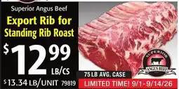 Restaurant Depot Export Rib for Standing Rib Roast offer