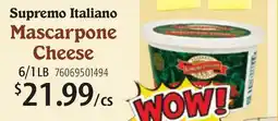 Restaurant Depot Supremo Italiano Mascarpone Cheese offer