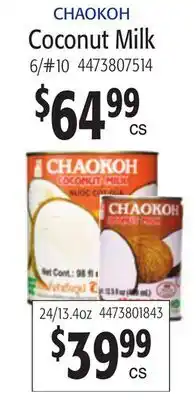Restaurant Depot CHAOKOH Coconut Milk offer