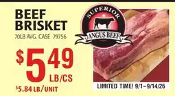 Restaurant Depot BEEF BRISKET offer