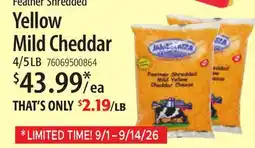 Restaurant Depot Feather Shredded Yellow Mild Cheddar offer