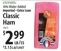 Restaurant Depot OLYMEL 10% Water Added Imported • Extra Lean Classic Ham offer