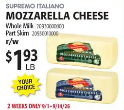 Restaurant Depot SUPREMO ITALIANO MOZZARELLA CHEESE offer
