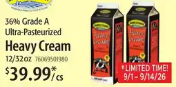 Restaurant Depot 36% Grade A Ultra-Pasteurized Heavy Cream offer