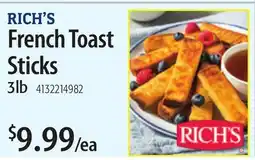 Restaurant Depot RICH'S French Toast Sticks offer