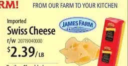 Restaurant Depot James Farm Swiss Cheese offer