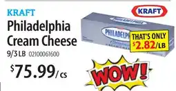Restaurant Depot KRAFT Philadelphia Cream Cheese offer