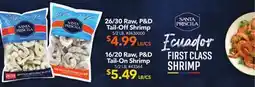 Restaurant Depot SANTA PRISCILA Ecuador FIRST CLASS SHRIMP offer
