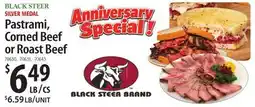 Restaurant Depot BLACK STEER Pastrami, Corned Beef or Roast Beef offer