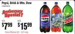 Restaurant Depot Pepsi, Brisk & Mtn. Dew offer