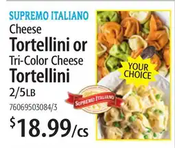 Restaurant Depot SUPREMO ITALIANO Cheese Tortellini or Tri-Color Cheese Tortellini offer