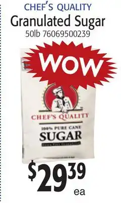 Restaurant Depot CHEF'S QUALITY Granulated Sugar offer