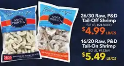 Restaurant Depot 26/30 Raw, P&D Tail-Off Shrimp, 16/20 Raw, P&D Tail-On Shrimp offer