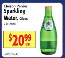 Restaurant Depot Maison Perrier Sparkling Water, Glass offer