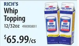 Restaurant Depot RICH'S Whip Topping offer