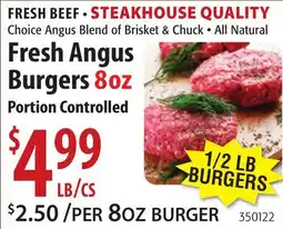 Restaurant Depot Fresh Angus Burgers offer