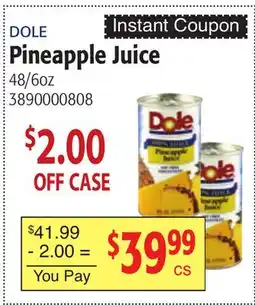 Restaurant Depot DOLE Pineapple Juice offer