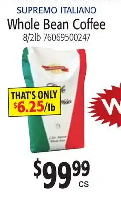 Restaurant Depot SUPREMO ITALIANO Whole Bean Coffee offer