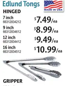Restaurant Depot Edlund Tongs offer