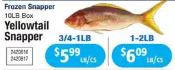 Restaurant Depot Frozen Snapper Yellowtail Snapper offer
