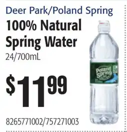 Restaurant Depot Deer Park/Poland Spring 100% Natural Spring Water offer