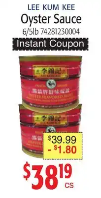 Restaurant Depot LEE KUM KEE Oyster Sauce offer