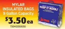 Restaurant Depot MYLAR INSULATED BAGS offer