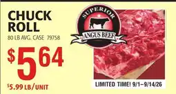 Restaurant Depot CHUCK ROLL offer