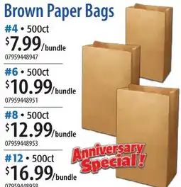 Restaurant Depot Brown Paper Bags offer