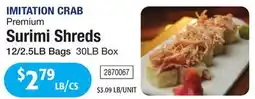 Restaurant Depot IMITATION CRAB Premium Surimi Shreds offer