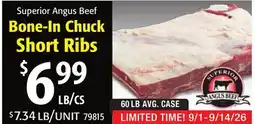 Restaurant Depot Superior Angus Beef Bone-In Chuck Short Ribs offer
