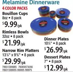 Restaurant Depot Melamine Dinnerware offer