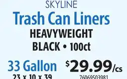 Restaurant Depot SKYLINE Trash Can Liners offer