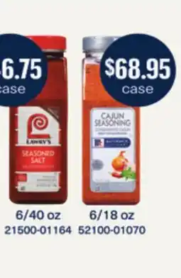 Restaurant Depot LAWYR'S SEASONED SALT, CAJUN SEASONING offer