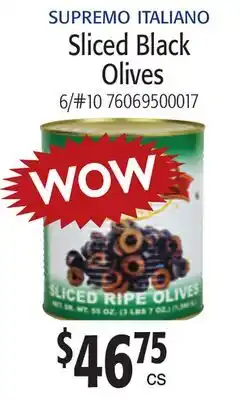 Restaurant Depot SUPREMO ITALIANO Sliced Black Olives offer