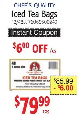 Restaurant Depot CHEF'S QUALITY Iced Tea Bags offer